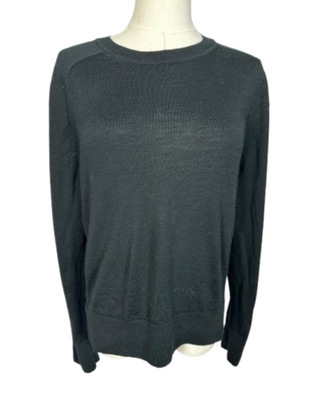 Banana Republic 100% Merino Wool Black Crewneck Sweater Size L
